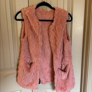 Cozy Pink Fleece Vest